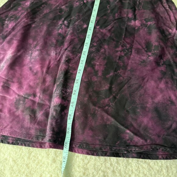 River + Sky Ariel Bias Skirt, Purple Tie-Dye Elastic Waistband, S - Picture 4 of 7